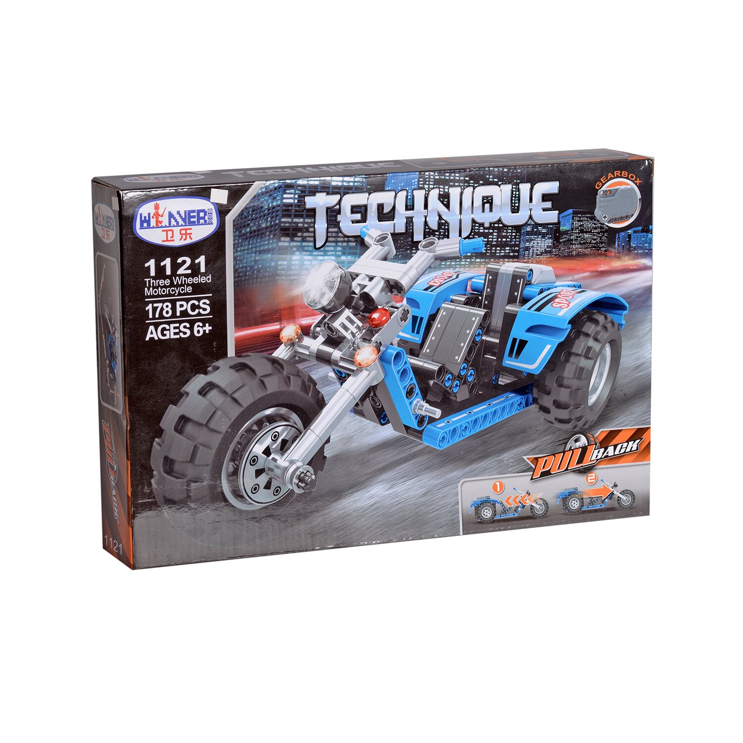 Конструктор с инерционным механизмом Winner Toys Мотоцикл 178 деталей, Разноцветный
Конструктор с инерционным механизмом Winner Toys Мотоцикл 178 деталей, Разноцветный