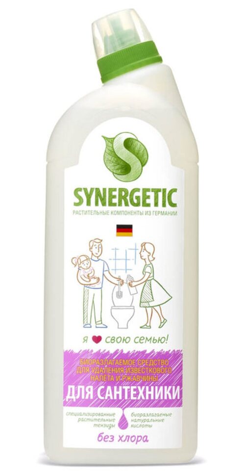 

Средство для сантехники SYNERGETIC без хлора 1 л, Разноцветный