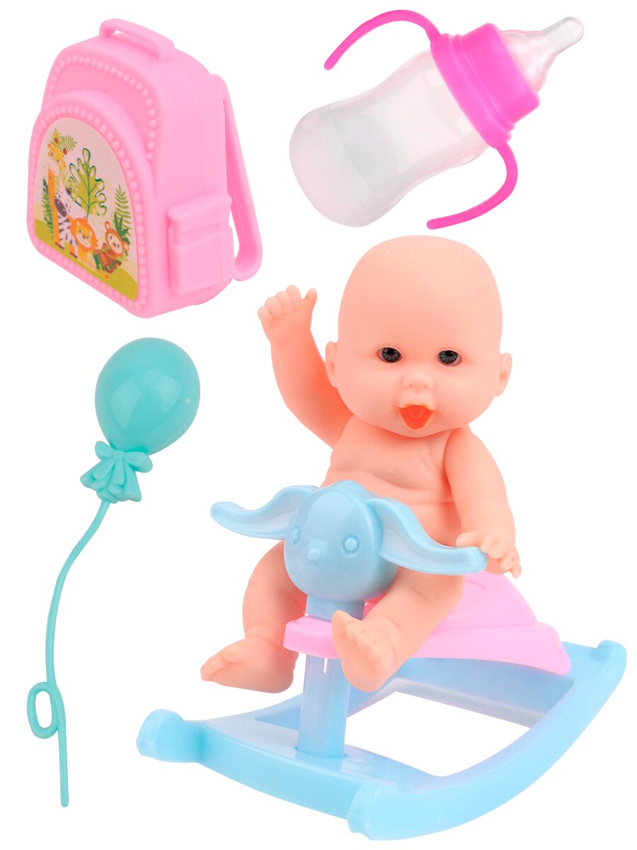 

Пупс Рыжий Кот Lovely Baby Счастливый малыш с аксессуарами, Разноцветный