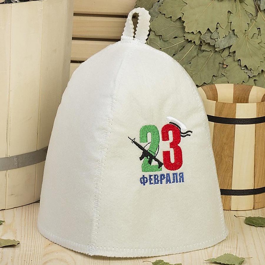 

Шапка для бани Добропаровъ 23 февраля Автомат, Разноцветный