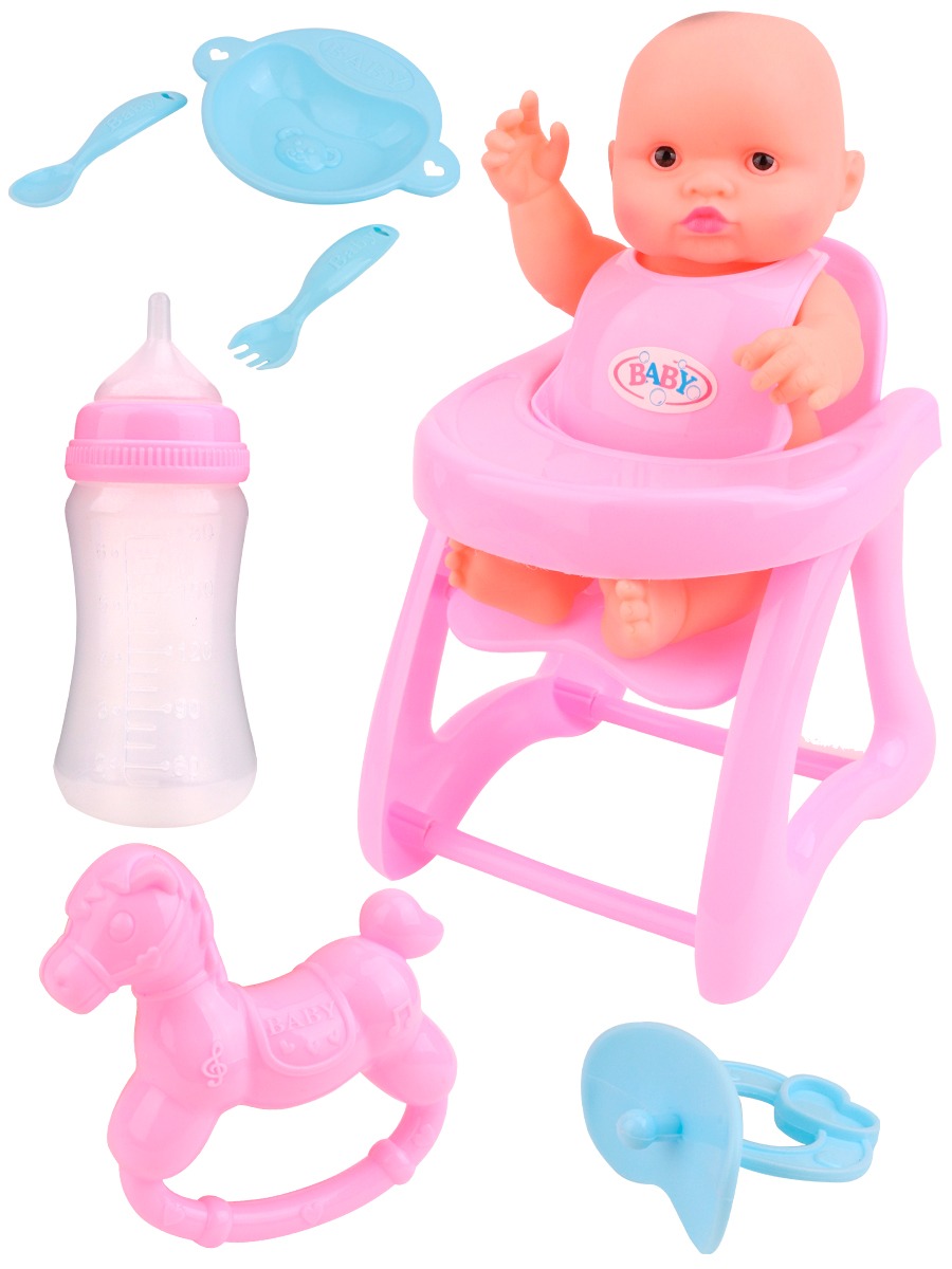 

Пупс Рыжий Кот Lovely Baby Время кушать с аксессуарами, Разноцветный