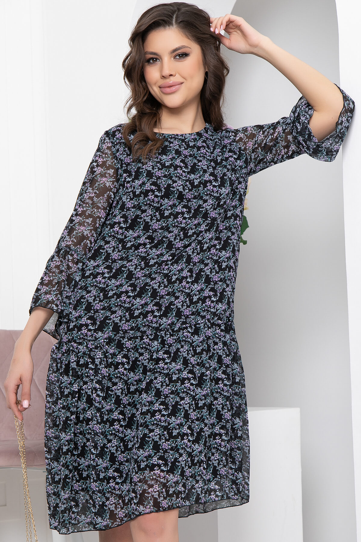 Платье шифоновое свободного силуэта LT Collection для женщины TAO П5919 ...