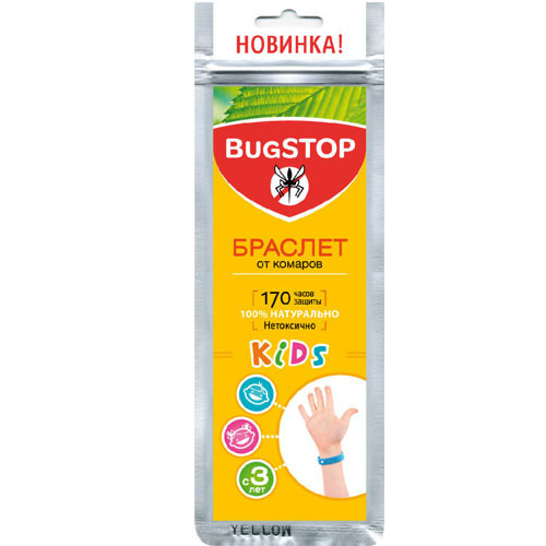 

Браслет BugStop Kids от комаров, Разноцветный