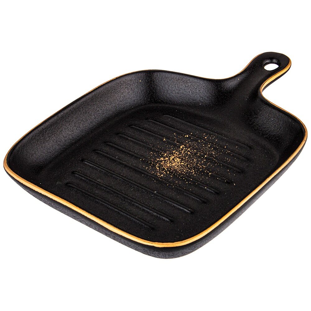 

Блюдо Bronco Midnight gold 24 см, Черный