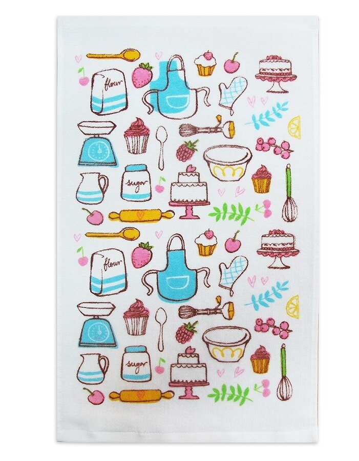 

Полотенце кухонное Кухня махровое 50*30 см, Белый