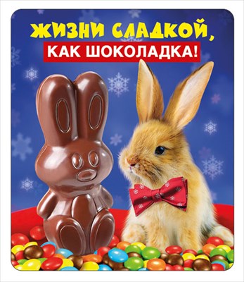 

Магнит виниловый Жизни сладкой Символ года, Синий