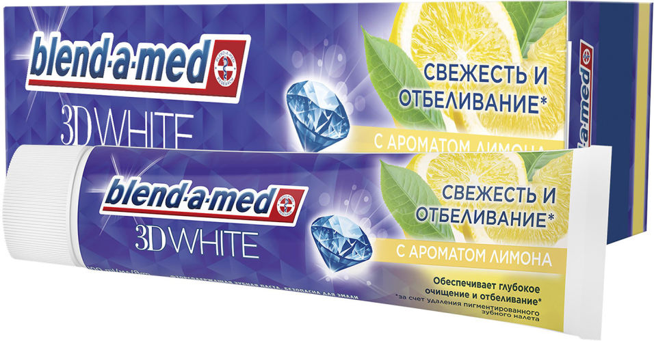 

Зубная паста BLEND-A-MED 3D White Свежесть лимона 100 мл, Разноцветный