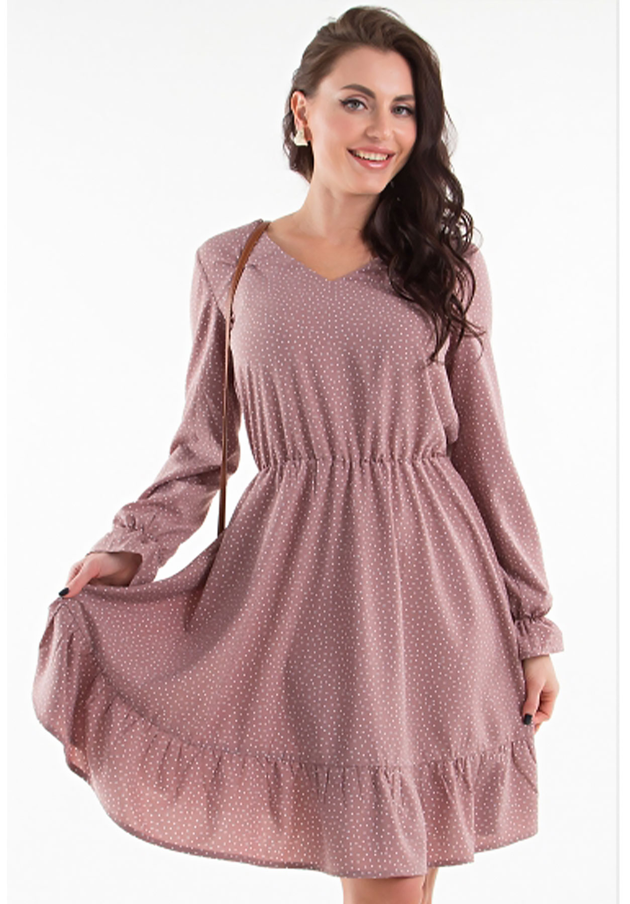 

Платье с воланом LT Collection, Розовый