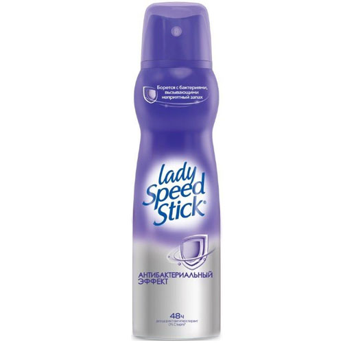 

Дезодорант-антиперспирант Lady Speed Stick Антибактериальный эффект аэрозоль 150 мл, Разноцветный
