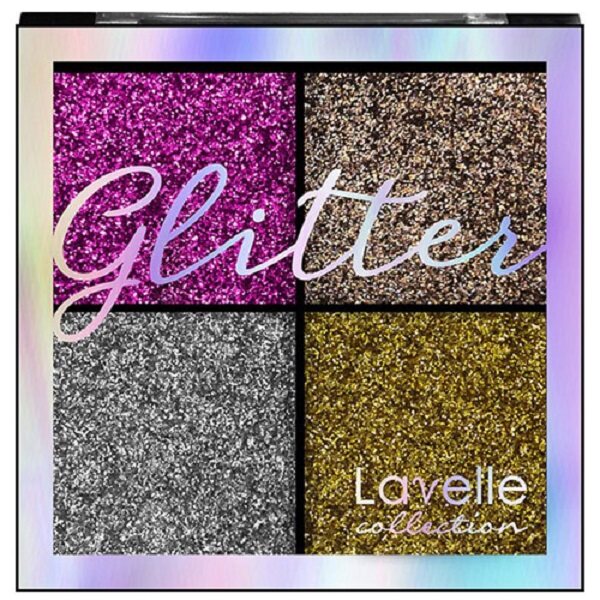 

Тени для век Лавелль Glitter 4 цвета тон 01, Разноцветный