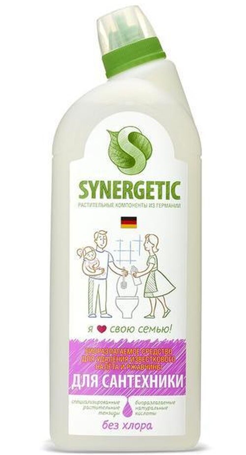 

Средство для сантехники SYNERGETIC без хлора 1 л, Разноцветный