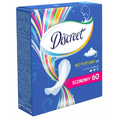 

Прокладки ежедневные DISCREET Multiform Air Trio 60 шт, Разноцветный