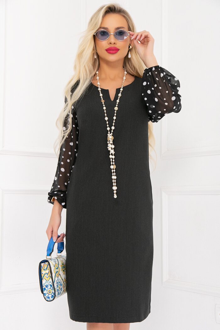 

Платье с пышными шифоновыми рукавами Bellovera, Серый