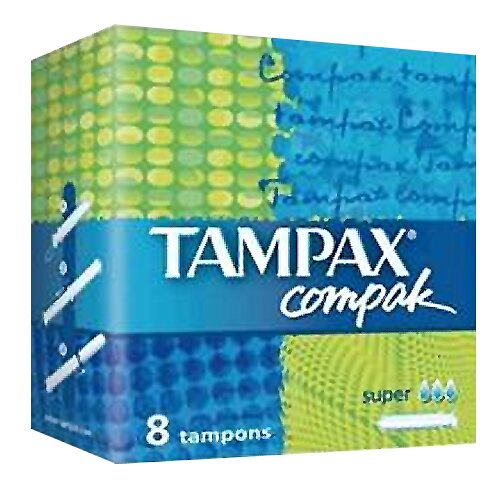 

Тампоны TAMPAX DISCREET Compak Super Singl с аппликатором 8 шт, Разноцветный
