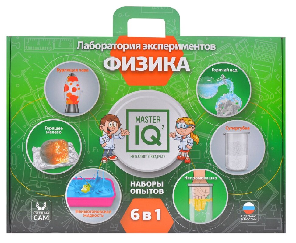 

Набор для экспериментов 6 в 1 Каррас Лаборатория экспериментов Физика, Разноцветный