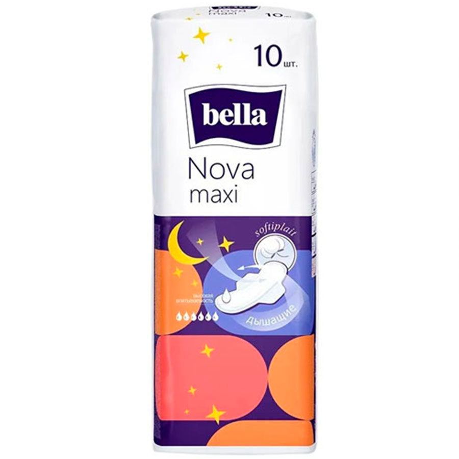 

Прокладки Bella Nova Maxi Аir soft 6 капель 10 шт, Разноцветный