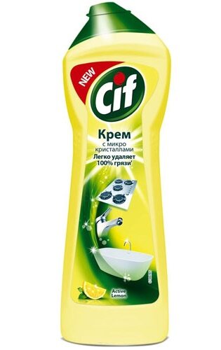 

Чистящий крем CIF Active Lemon универсальный 250 мл, Разноцветный