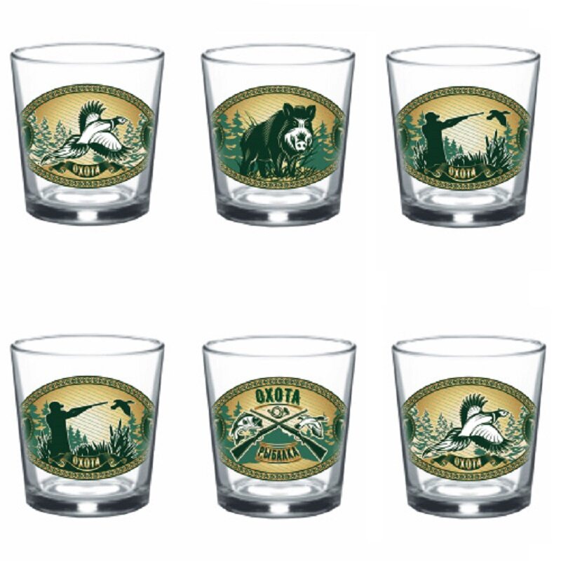 

Набор стопок На охоте 6 шт, Прозрачный