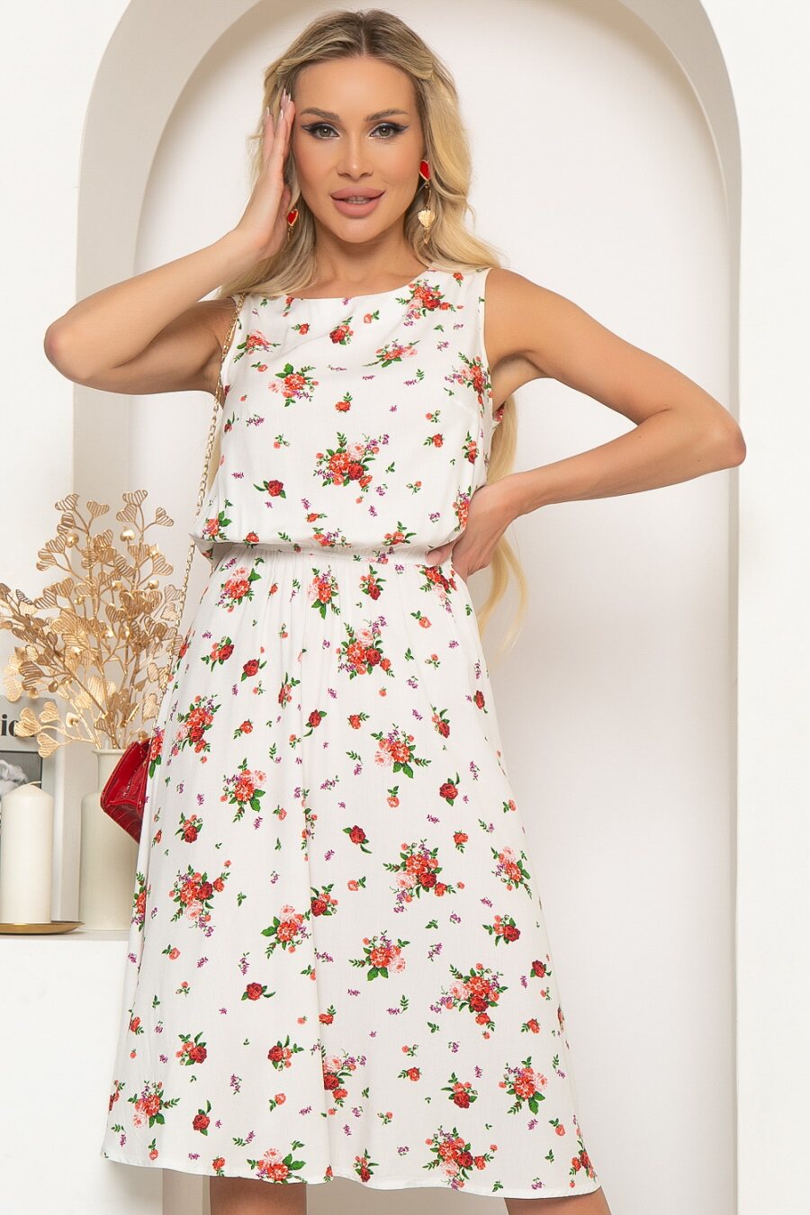

Сарафан свободного кроя с резинкой на талии LT Collection, Белый