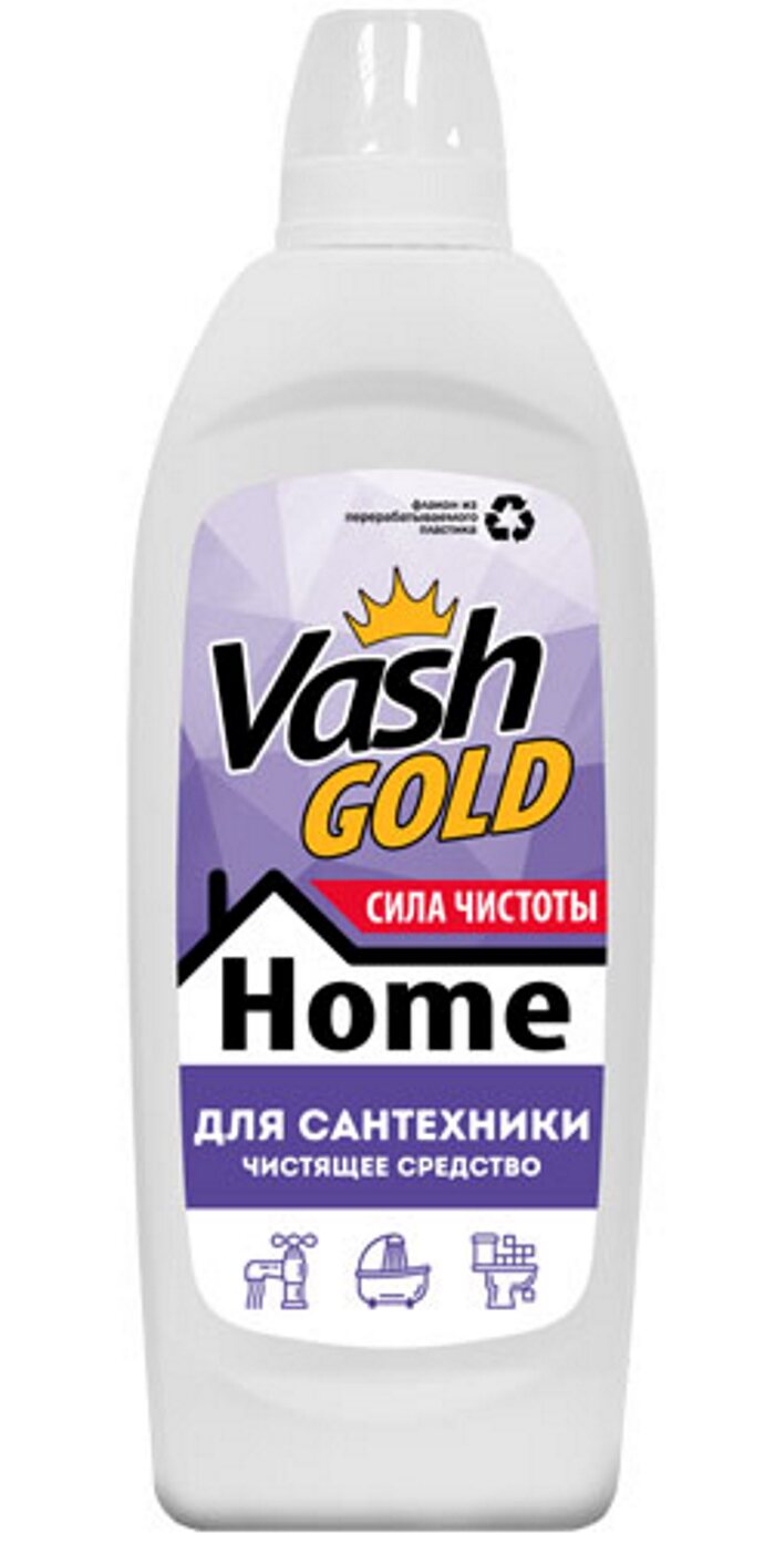 

Чистящее средство VASH GOLD для сантехники от известкового налета и ржавчины 480 мл, Разноцветный