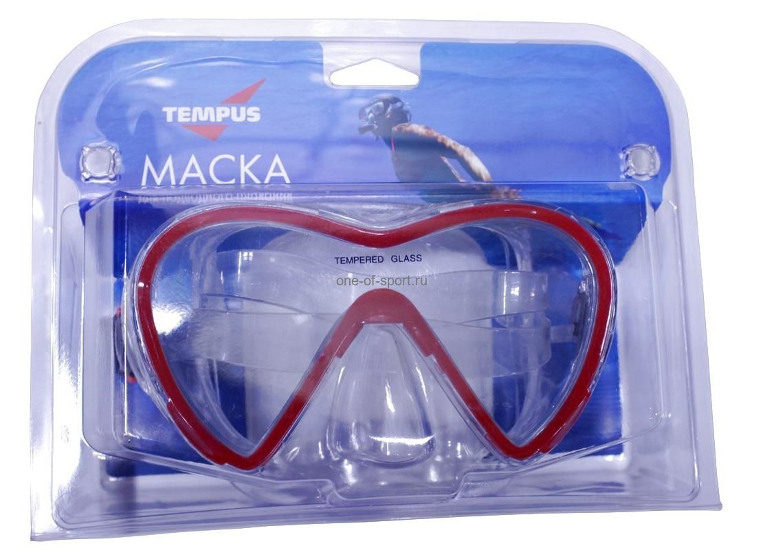 

Маска для плавания Tempus M148P красный, Разноцветный