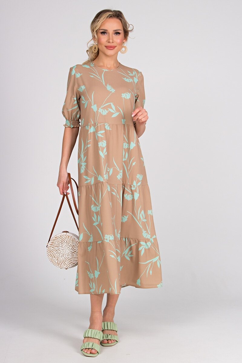 

Платье свободного силуэта Valentina, Бежевый