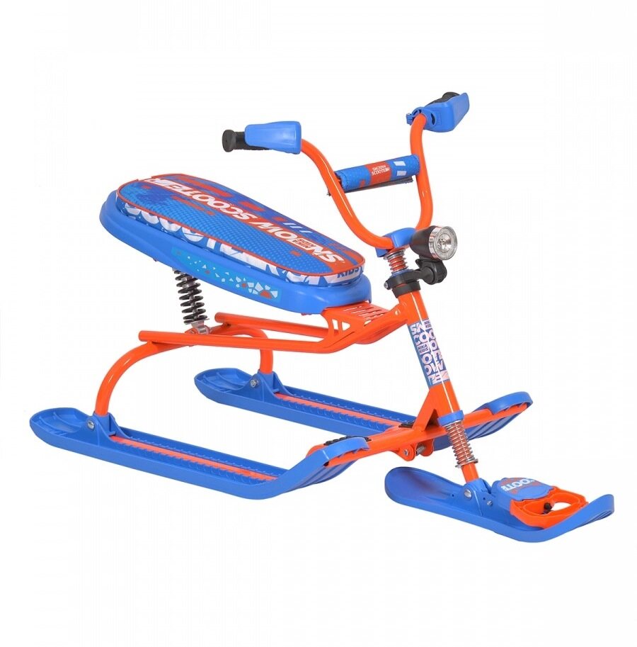 

Снегокат Nika Snowdrive 5 Гонщик СНД3/Г с велорулем и фонариком, Синий