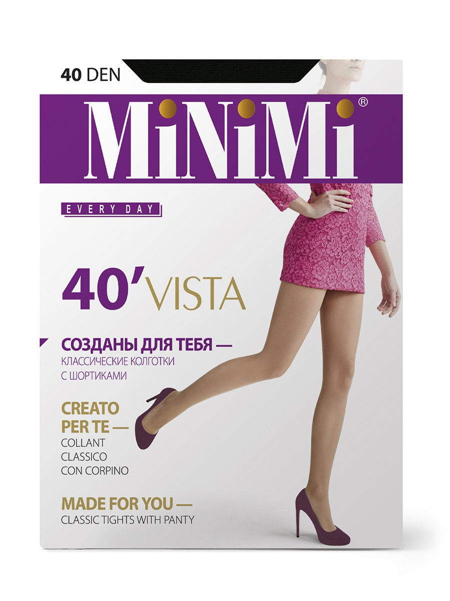 

Колготки с шортиками Minimi Vista 40 den, Черный
