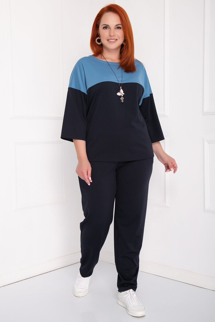 

Костюм джемпер и брюки Bellovera, Синий