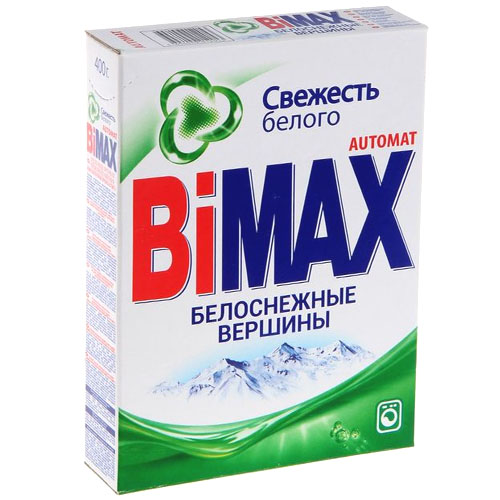 

Стиральный порошок BiMax Белоснежные вершины автомат 400 г, Разноцветный