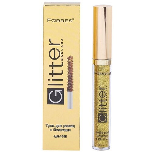 

Тушь для ресниц Farres Glitter Золото 10 мл, Желтый